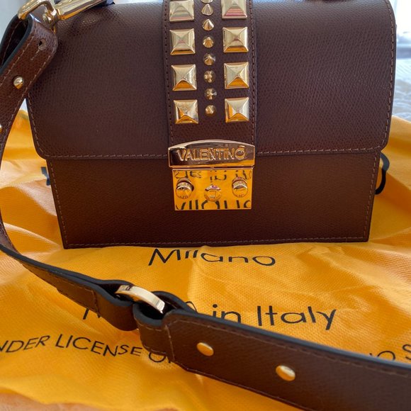 VALENTINO DAPHNE CAROB ITALIAN LEATHER CROSSBODY BAG - Picture 5 of 6